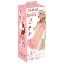 Nature Skin 2-i-1 Masturbator Vagina med Penis Udseende