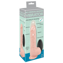 Medicinsk silikone realistisk chokvibrator 21 cm