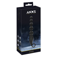 ANOS Silikone Analkuglevibrator 22 CM Sort