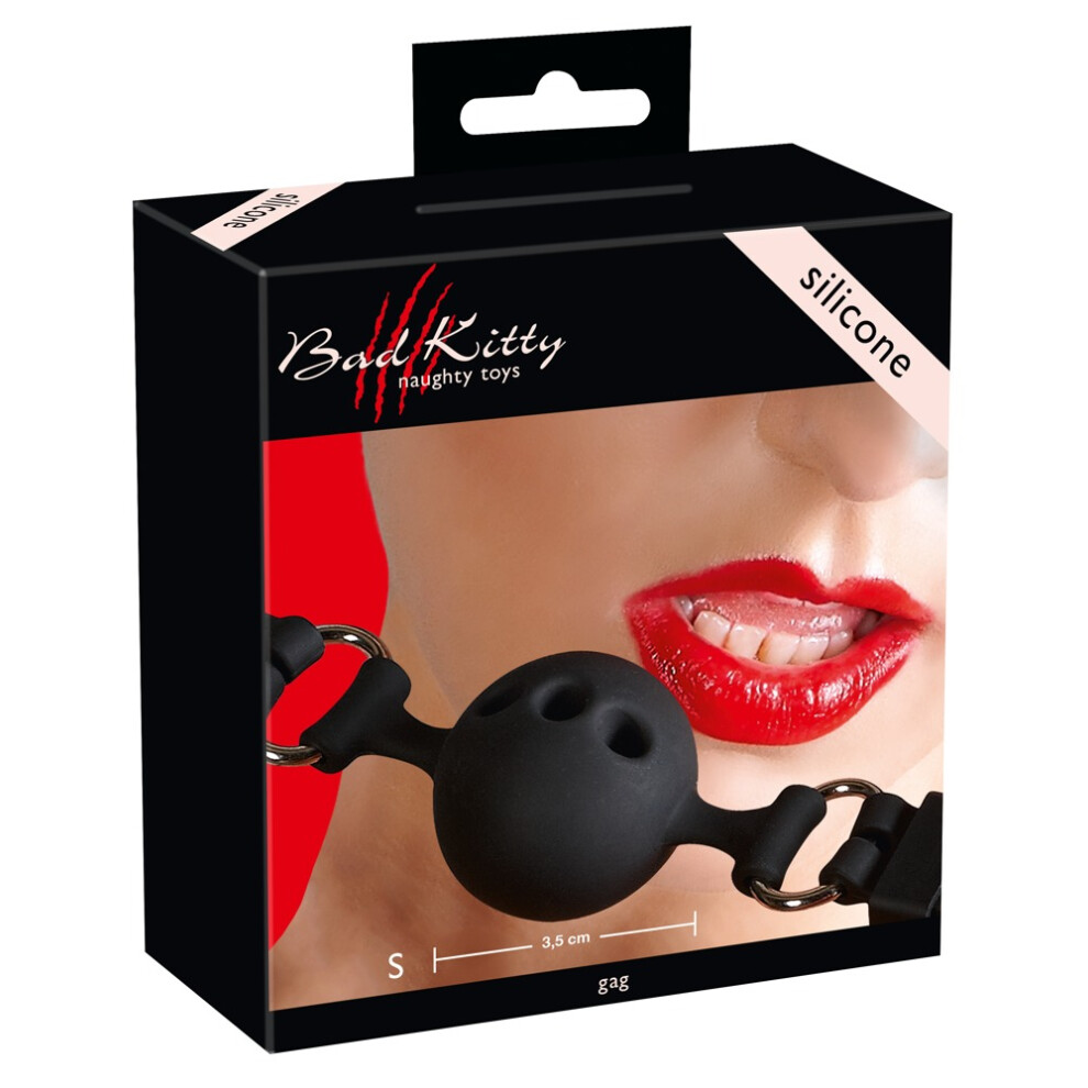 Bad Kitty Black Silicone Gag Small
