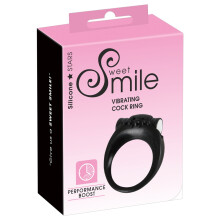 Sweet Smile Sort Penisring med VibroBullet