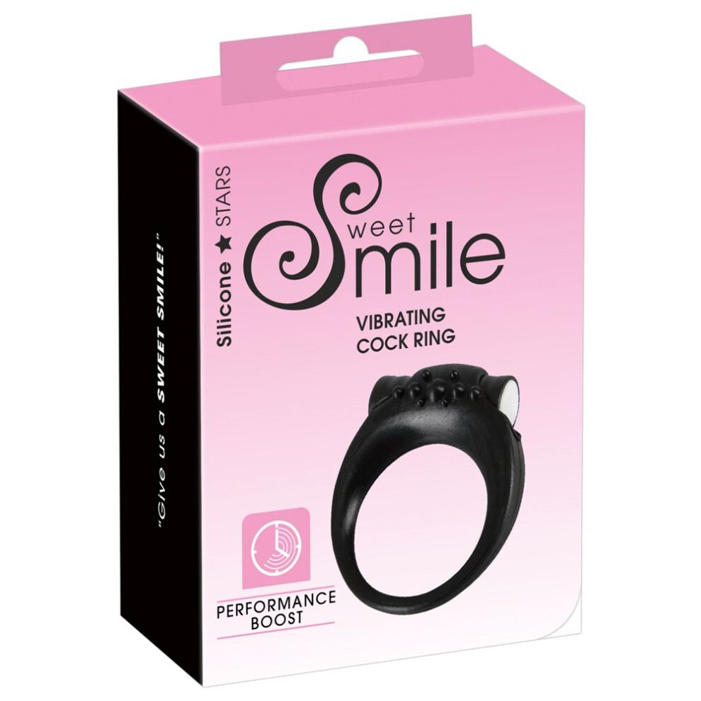 Sweet Smile Black Vibro-Cock Ring
