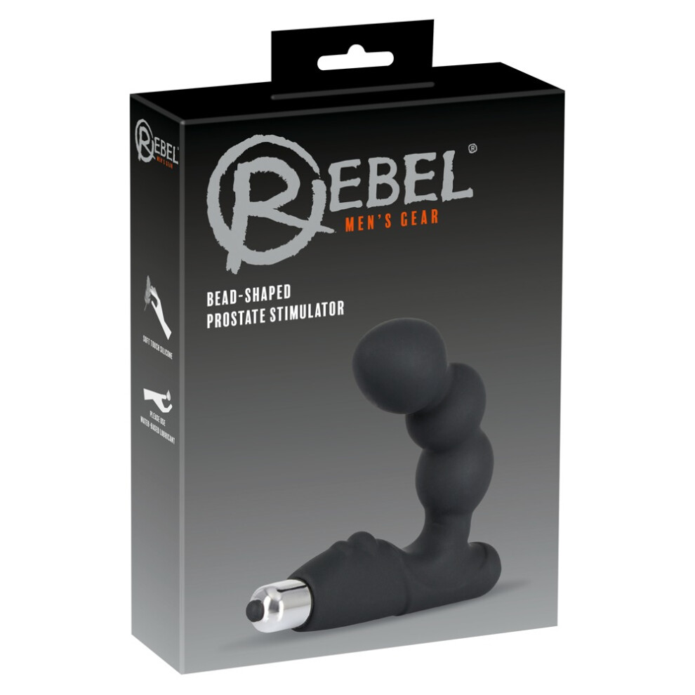 Rebel Black Bead-Shaped Prostate Stimulator