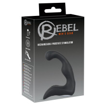 Rebel Fleksibel Prostatavibrator med Buet Hoved Sort