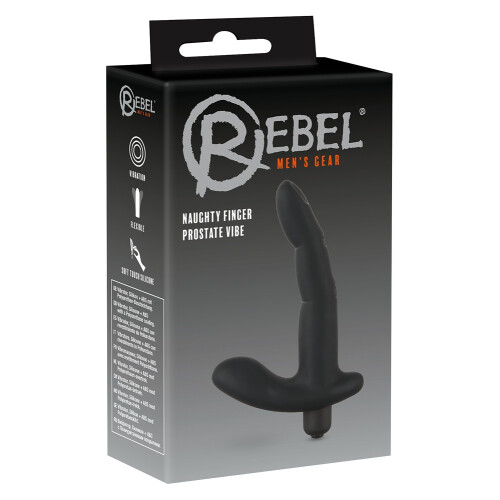 Rebel Fleksibel Prostata- og G-punktsvibrator Sort