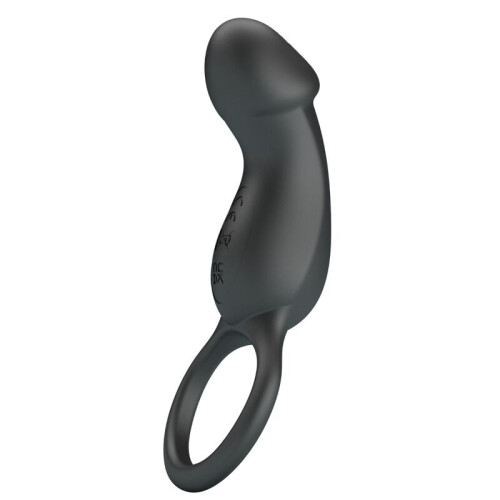 PRETTY LOVE - TRAE VIBRATING BLACK RING WITH STIMULATOR 2