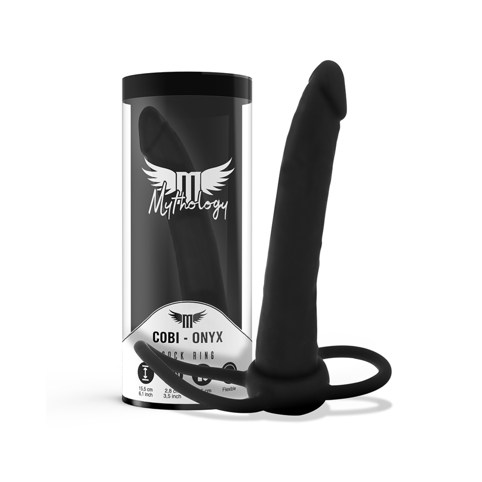 Mythology Fantasy Dildo Onyx Mythology - Cobi Anal Dildo With Cock And Testicle Ring 13 Silicone Cm