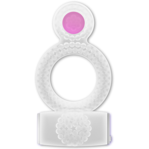 CASUAL LOVE - RING VIBRATING DOUBLE PLEASURE TRANSPARENT 1
