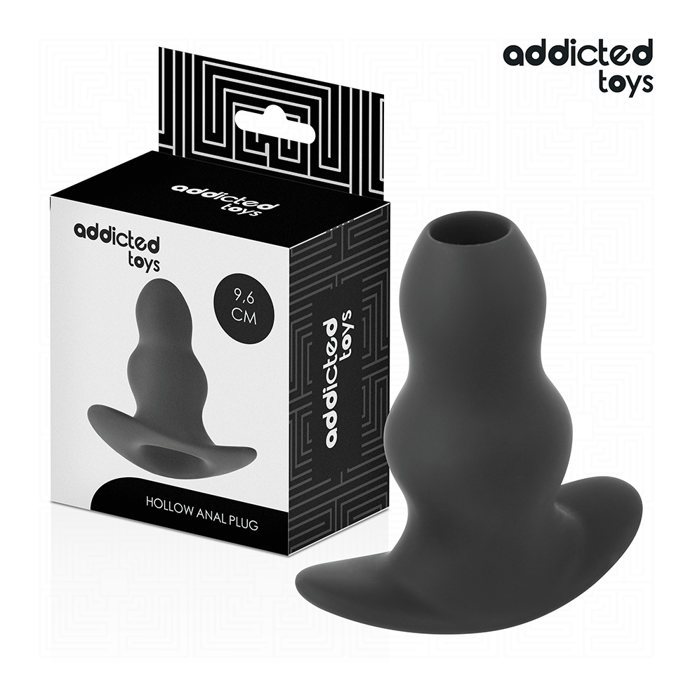 Addicted Toys - Hollow Anal Plug Silicone Size M 9.6 Cm