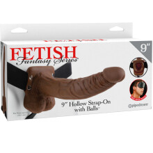 Fetish Fantasy Series StrapOn Med Naturlig Buet Mørk Dildo