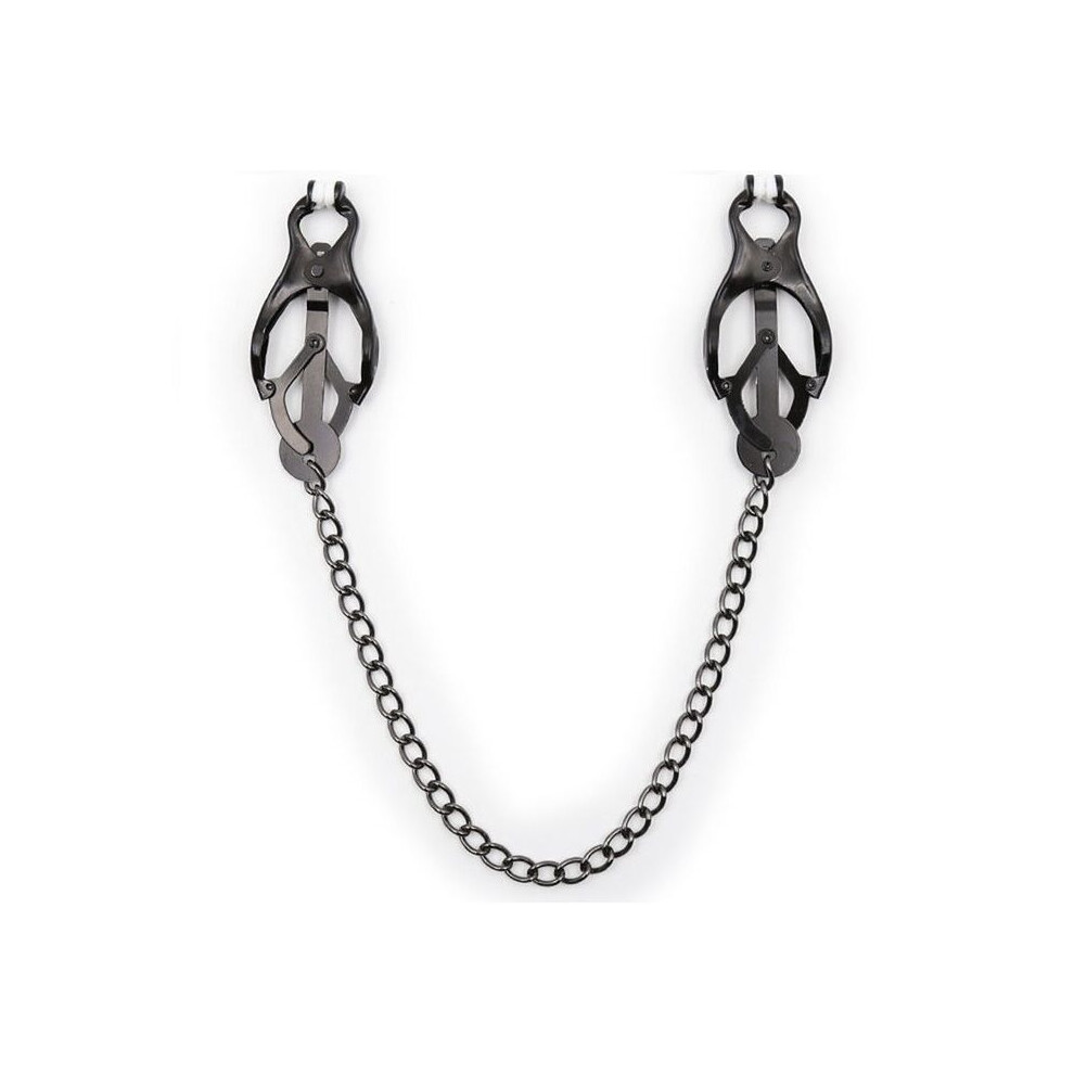 Ohmama Fetish Black - Japanese Nipple Clamps With Chain