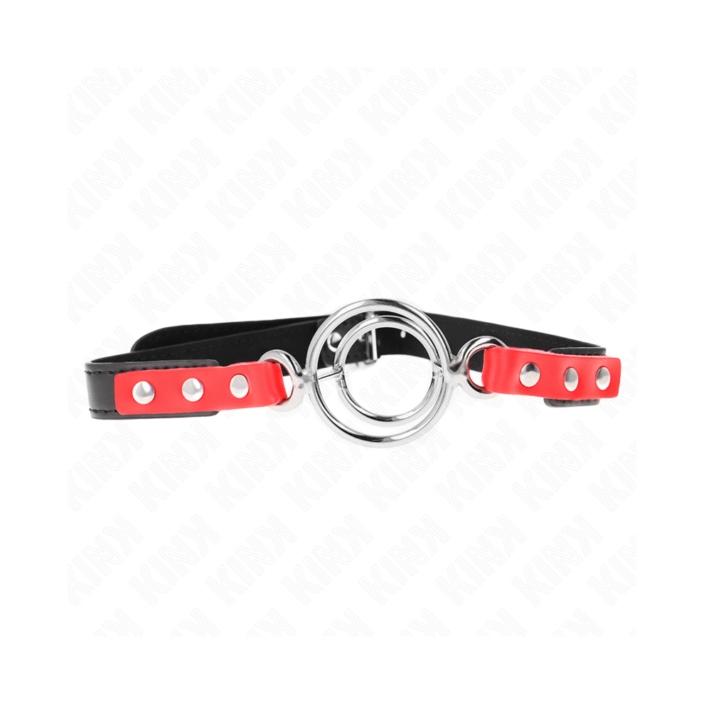 Kink Collar & Gag Red Kink - Gag With Multiple O-Rings 4 / 4.8 Cm 38 X 56 Cm