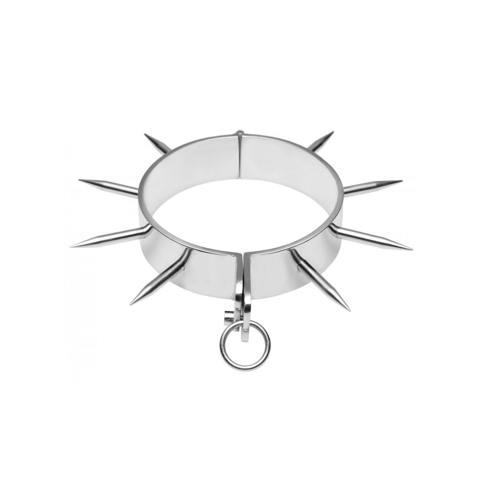 Metal Hard - Bdsm Slave Collar With Points