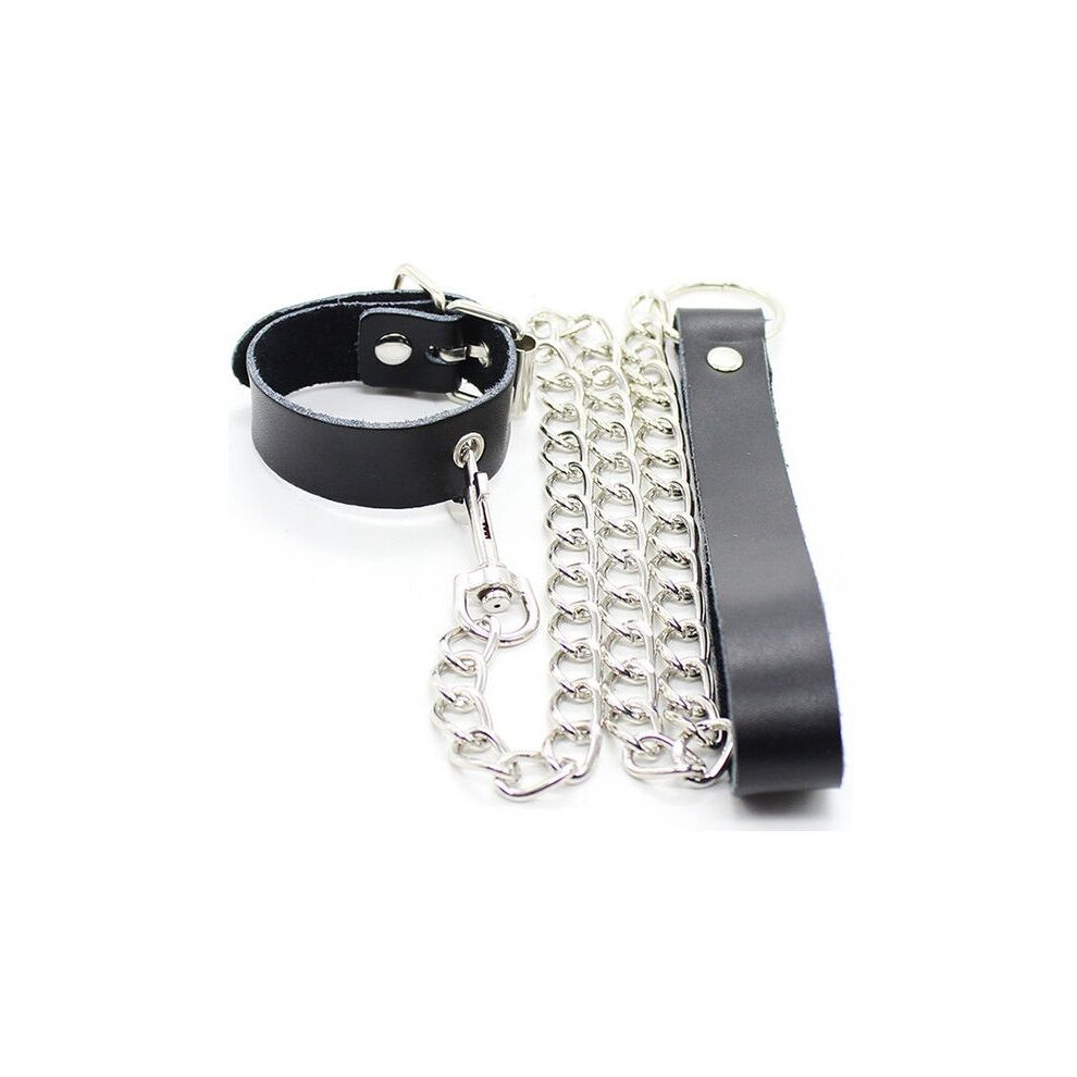 Ohmama Fetish - Penis Necklace And Leather Strap With Metal Chain