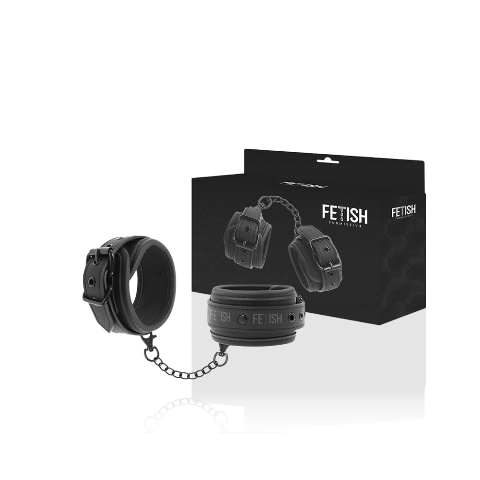 Fetish Submissive Bondage Fetish Submissive - Vegan Leather Handcuffs With Noprene Lining