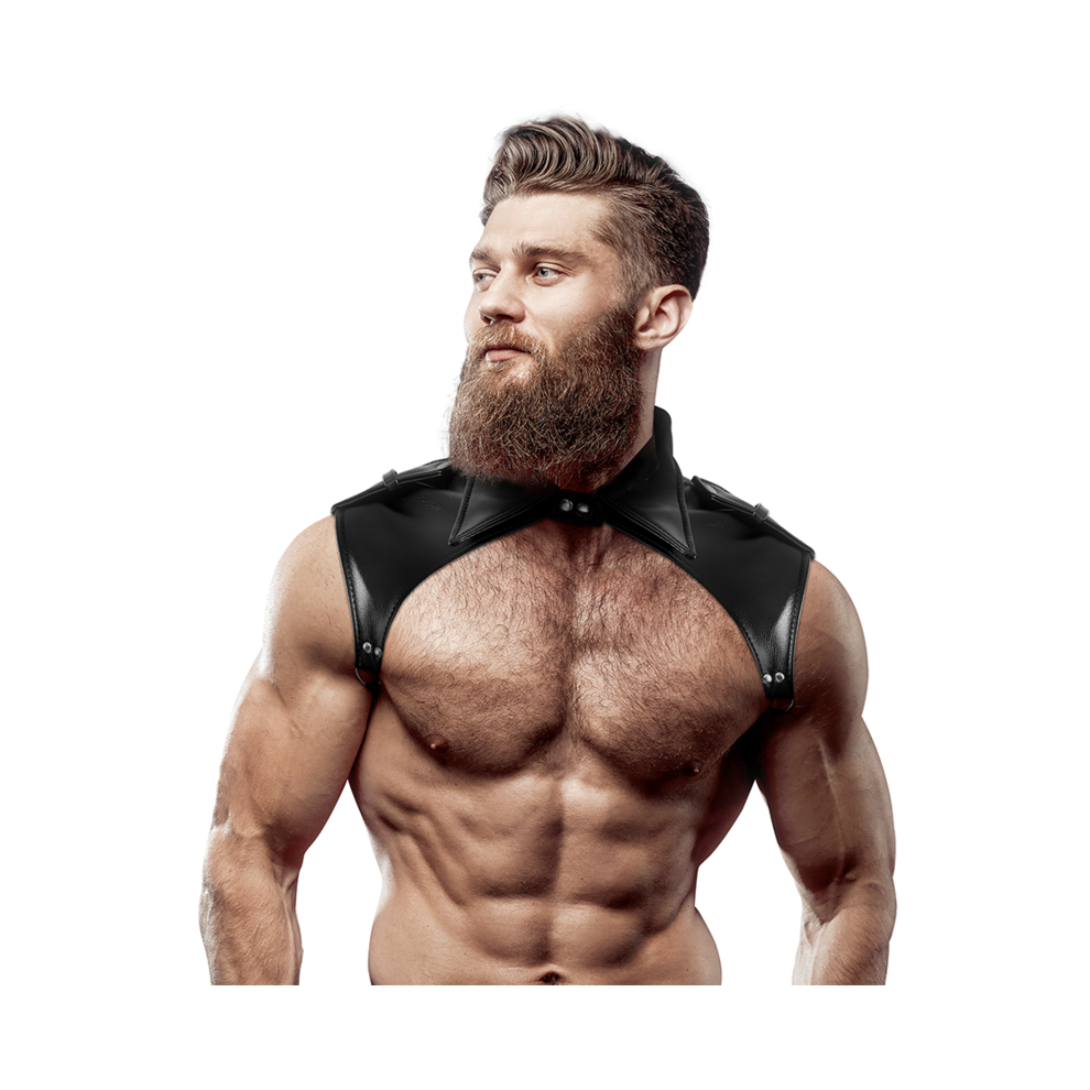 Fetish Submissive Attitude - Mens Brigade Adjustable Eco-Leather Neck Harness