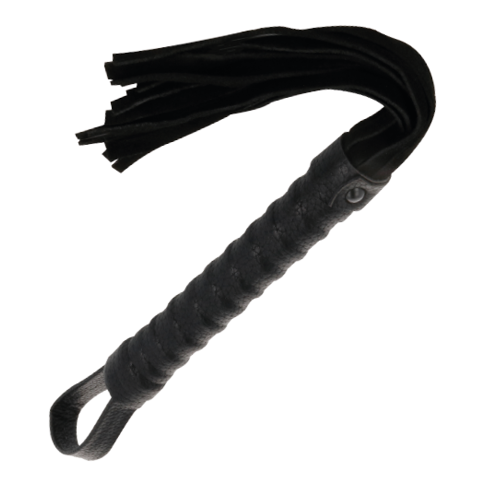 Darkness Sensations Black Darkness - Bondage Whip With Leather Handle