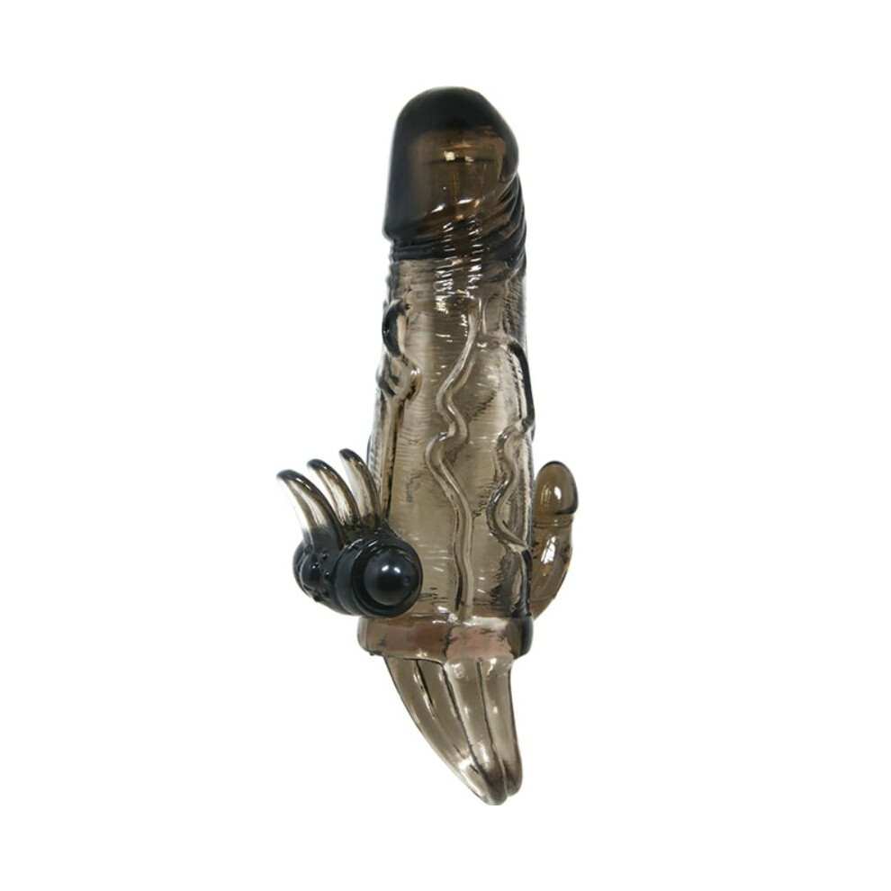 Baile For Him Black Baile - Brave Man Penis Cover With Clit And Anal Stimulation Double Bullet 16.5 Cm