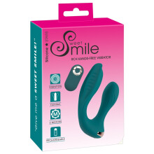 Sweet Smile Dobbelt Stimulationsvibrator med Fjernbetjening Grøn