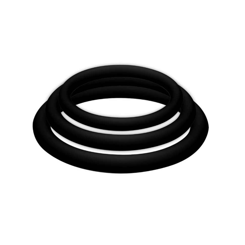 Joydivision Potenzduo Black - Plus 3 Rings Set - S, M, L