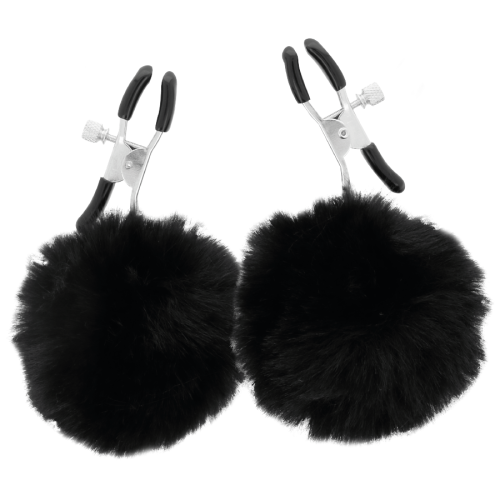 DARKNESS - NIPPLE CLAMPS WITH POM POMS 1 2