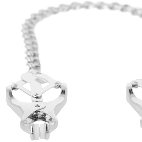 DARKNESS - METAL NIPPLE CLAMP WITH CHAIN 2