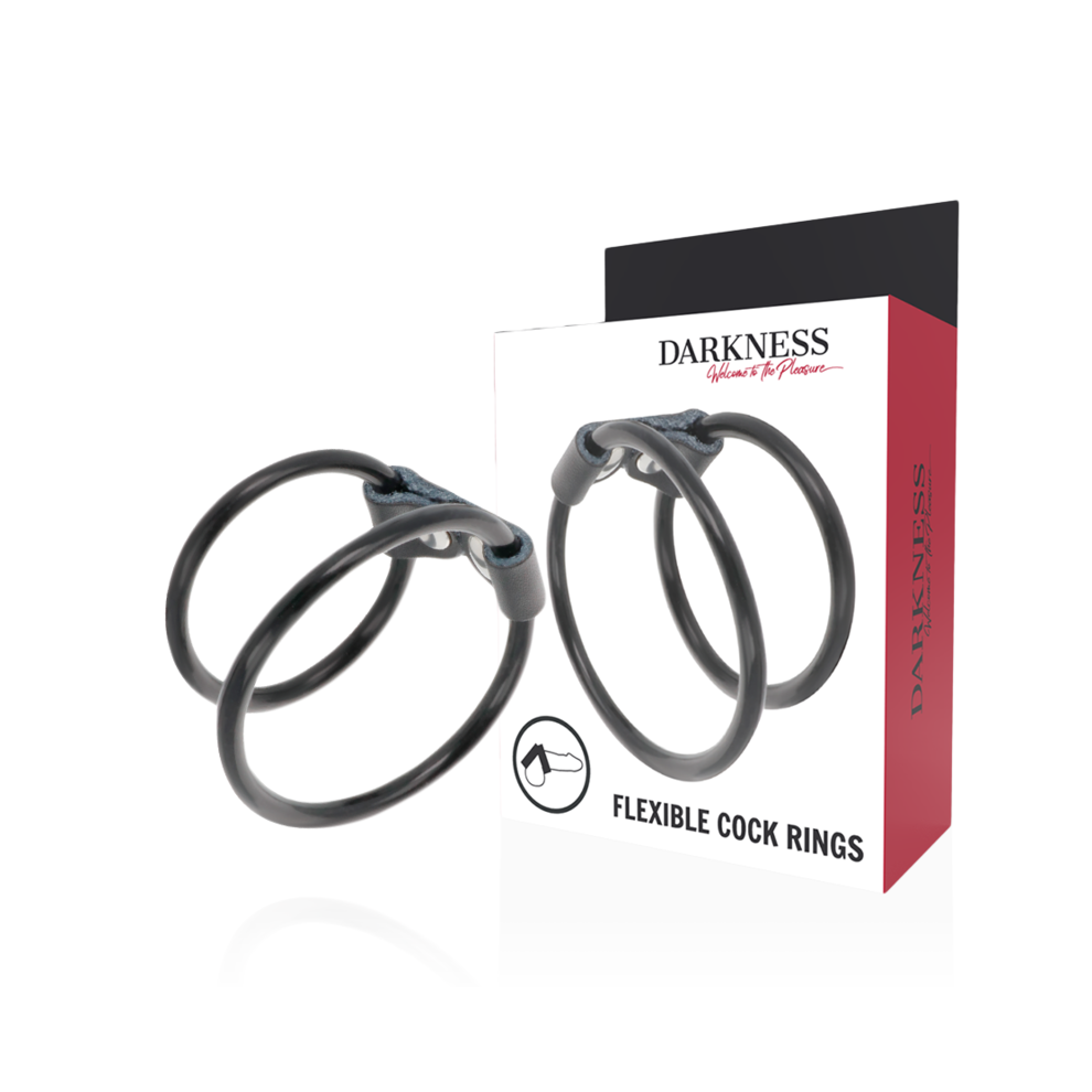 Darkness Sensations Darkness - Double Flexible Penis Ring
