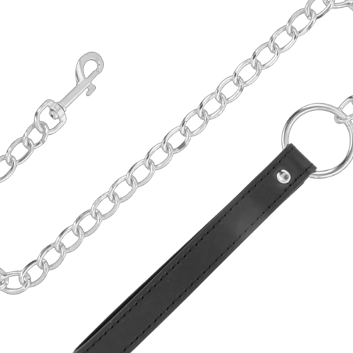 DARKNESS - COMFORTABLE POSTURE NECKLACE WITH LEATHER CHAIN 2