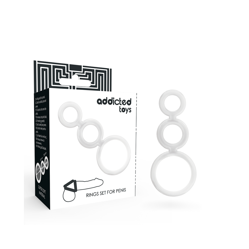 Addicted Toys - Rings Set For Penis Transparent