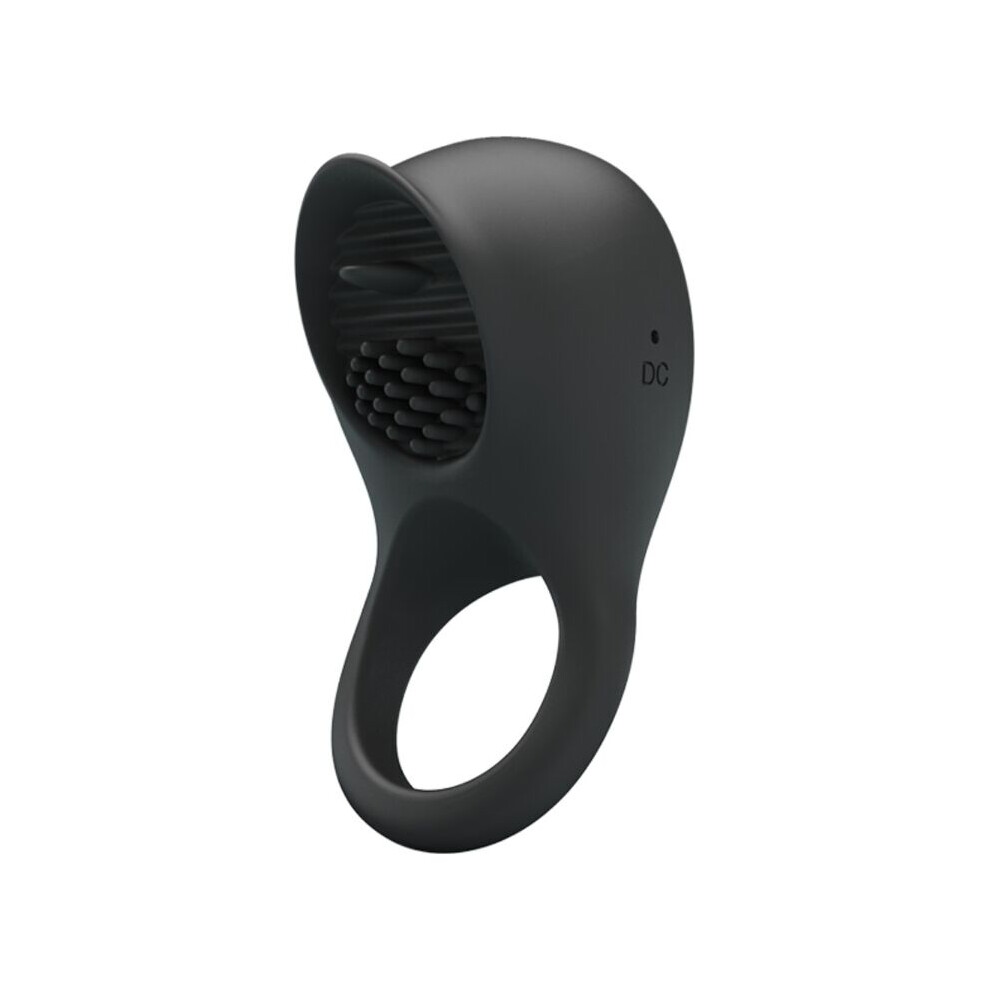 Pretty Love Male Black Pretty Love - Vibrating Penis Ring With Tongue