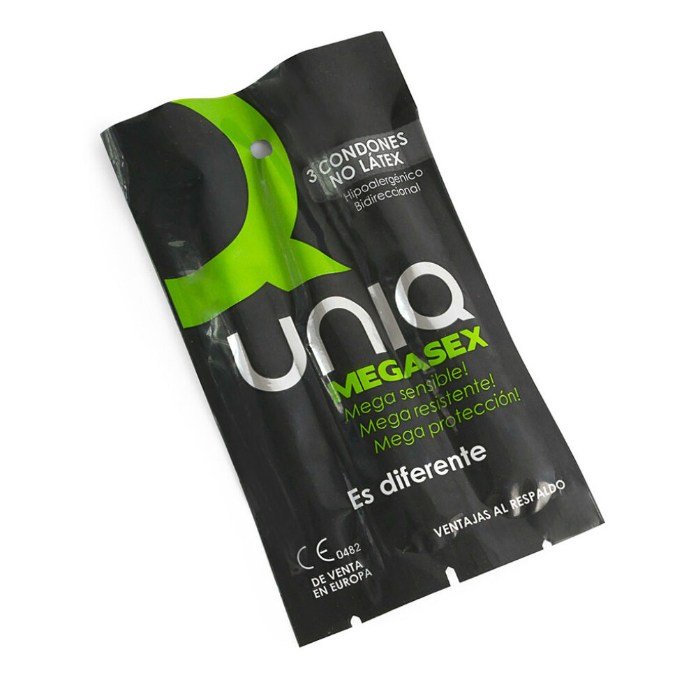 Uniq - Megasex Latex Free Sensitive Condoms 3 Units