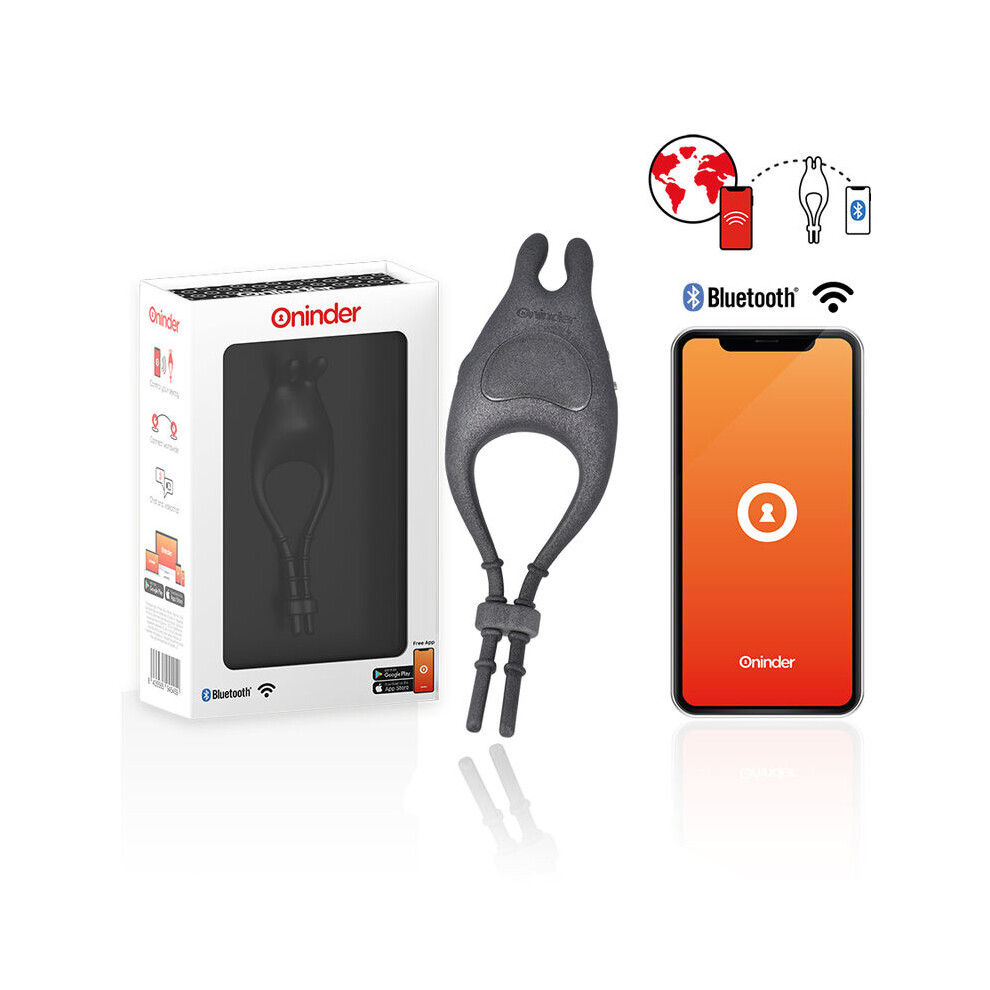 Oninder - Pampa Rechargeable Adjustable Vibrator Ring With Clitoris Stimulator 10 Speed - Free App