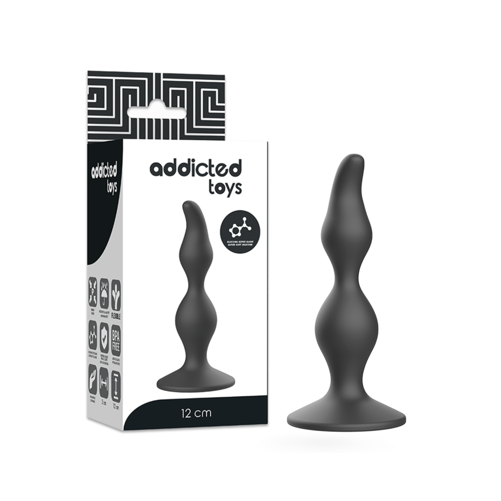 Addicted Toys Black - Anal Sexual Plug 12 Cm