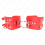 KINK - FIXED WRIST RESTRAINTS WITH RING AND STUDS ADJUSTABLE RED 17-22 CM X 6.5 CM 1