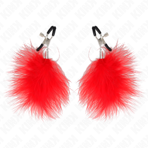 KINK - FEATHER NIPPLE CLAMP RED 7 CM 1