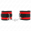 KINK - NYLON BIND HOOK&LOOP WRIST RESTRAINTS RED-BLACK MODEL 2 ADJUSTABLE 18-35 CM X 6 CM 1