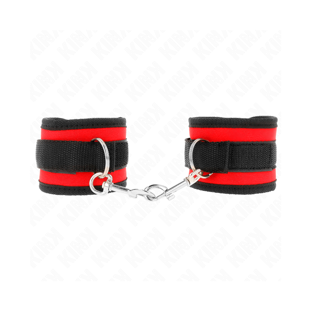 Kink Wrist Restraint Red/Black Kink - Nylon Bind Hook&Loop Wrist Restraints - Model 2 Adjustable 18-35 Cm X 6 Cm