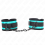 KINK - HOOK AND LOOP NYLON BIND WRIST RESTRAINTS BLACK-BLUE ADJUSTABLE 18-32 CM X 5 CM 1