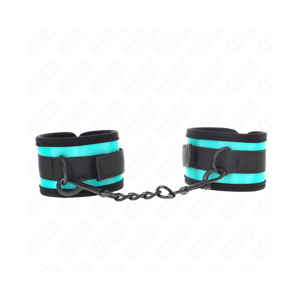 Kink Wrist Restraint Black/Blue Kink - Hook And Loop Nylon Bind Wrist Restraints - Adjustable 18-32 Cm X 5 Cm