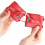KINK - FIXED WRIST RESTRAINTS WITH RING AND STUDS ADJUSTABLE RED 17-22 CM X 6.5 CM 3