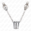 KINK - NIPPLE CLAMPS WITH A BUCKET SILVER 2