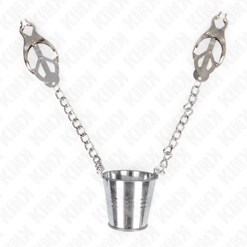 KINK - NIPPLE CLAMPS WITH A BUCKET SILVER 1