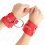 KINK - FIXED WRIST RESTRAINTS WITH RING AND STUDS ADJUSTABLE RED 17-22 CM X 6.5 CM 4