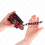 KINK - DIAMOND PATTERN WRIST RESTRAINTS DARK RED ADJUSTABLE 17-26 CM X 5.5 CM 3