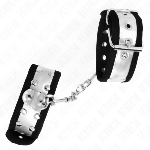 KINK - THIN WRIST RESTRAINTS BLACK / SILVER 30 X 4 CM 1