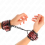 KINK - DIAMOND PATTERN WRIST RESTRAINTS DARK RED ADJUSTABLE 17-26 CM X 5.5 CM 4