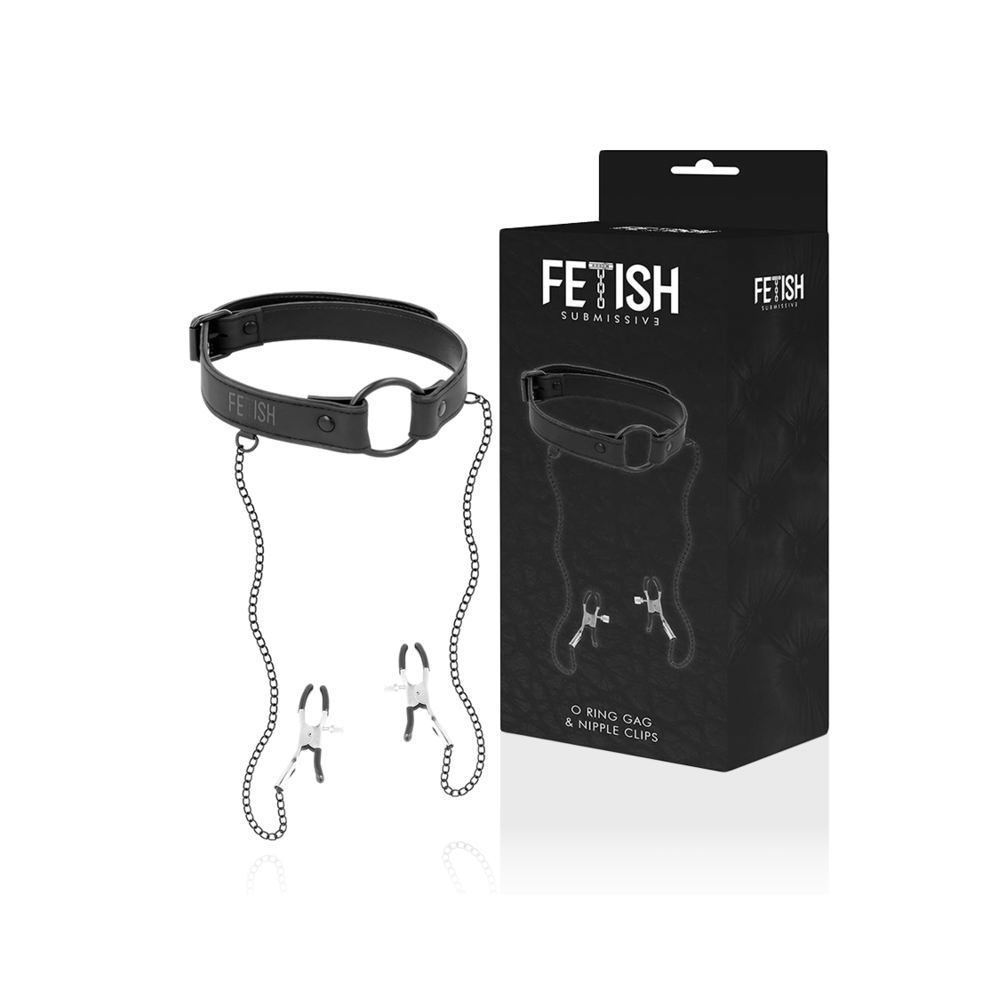 Fetish Submissive Bondage Fetish Submissive - Gag Ring With Nipple Clamps
