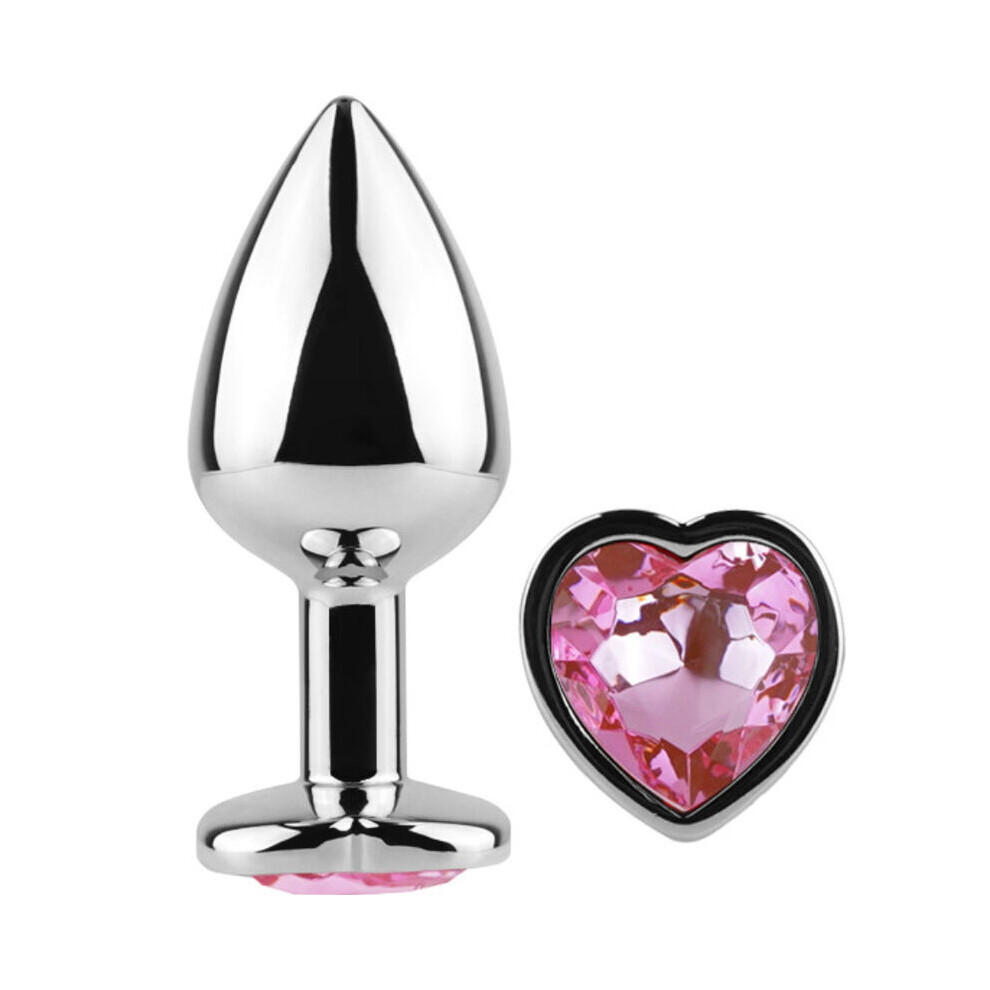 Secretplay Toys Fuchsia Secretplay - Metal Butt Plug Heart Small Size 7 Cm