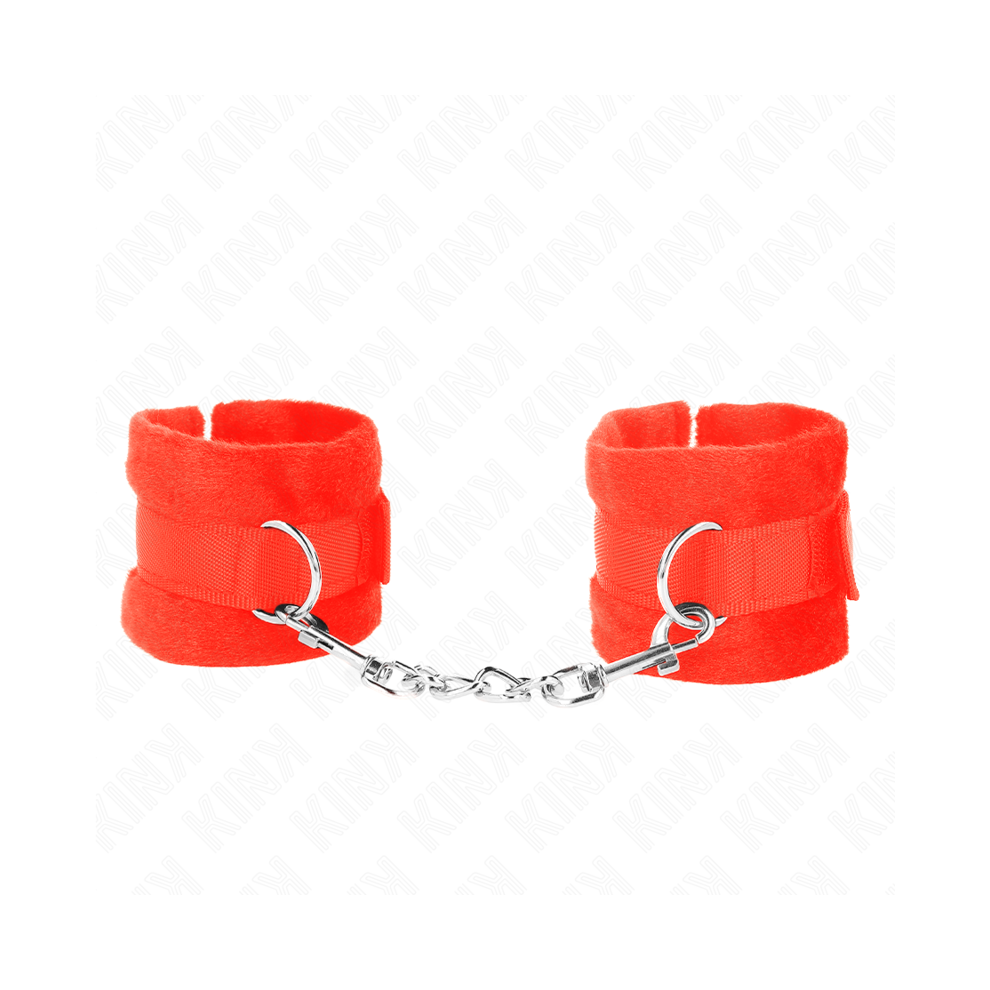 Kink Wrist Restraint Red Kink - Beginner Fur Hand Cuffs 30 X 7 Cm