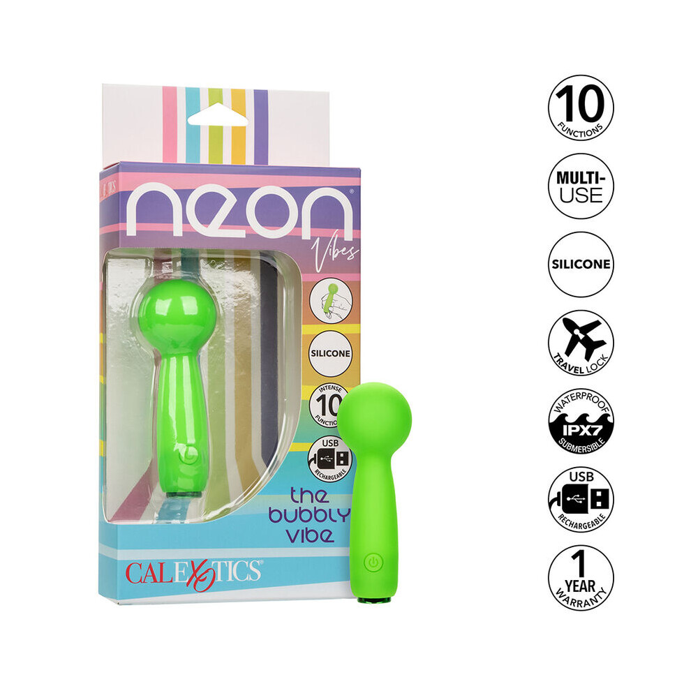 Calexotics Green - Neon Vibes The Bubbly Vibe Mini Massager 10 Vibrations